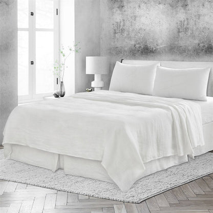 Ivory Linen Full Double Flat Sheet HomeRoots