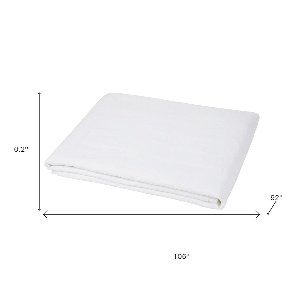 Ivory Linen Full Double Flat Sheet HomeRoots