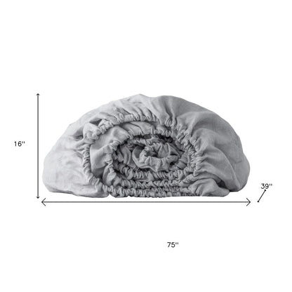 Cloud Linen Twin Fitted Sheet HomeRoots