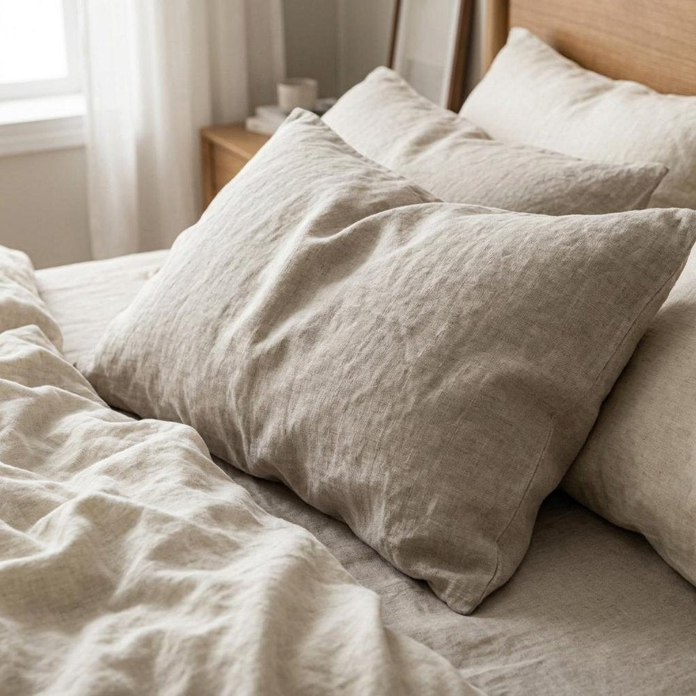 Cloud Linen Queen Fitted sheet HomeRoots