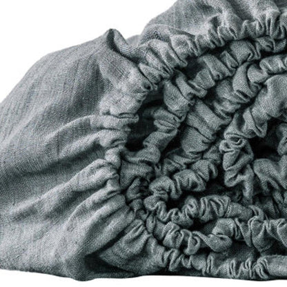 Cloud Linen Twin Fitted Sheet HomeRoots