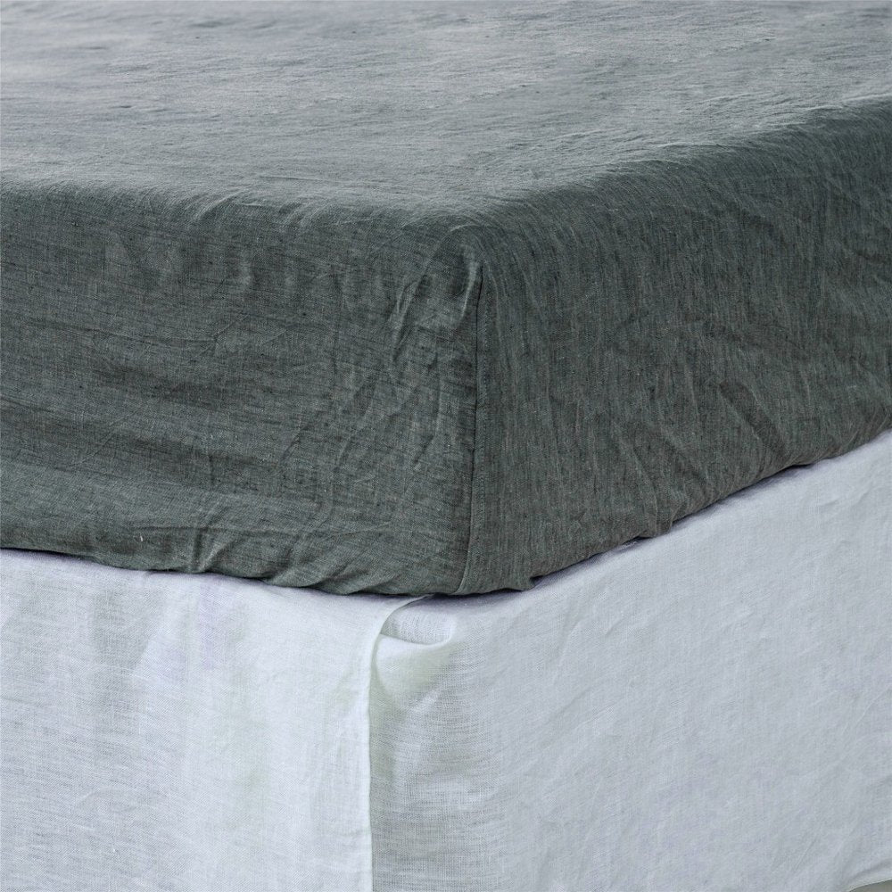 Cloud Linen Twin Fitted Sheet HomeRoots