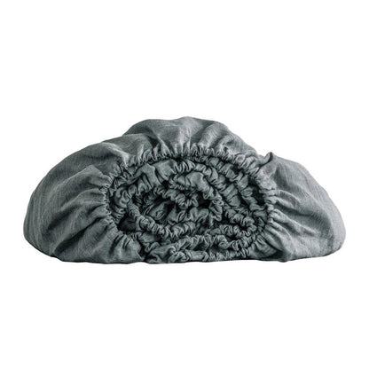 Cloud Linen Twin Fitted Sheet HomeRoots