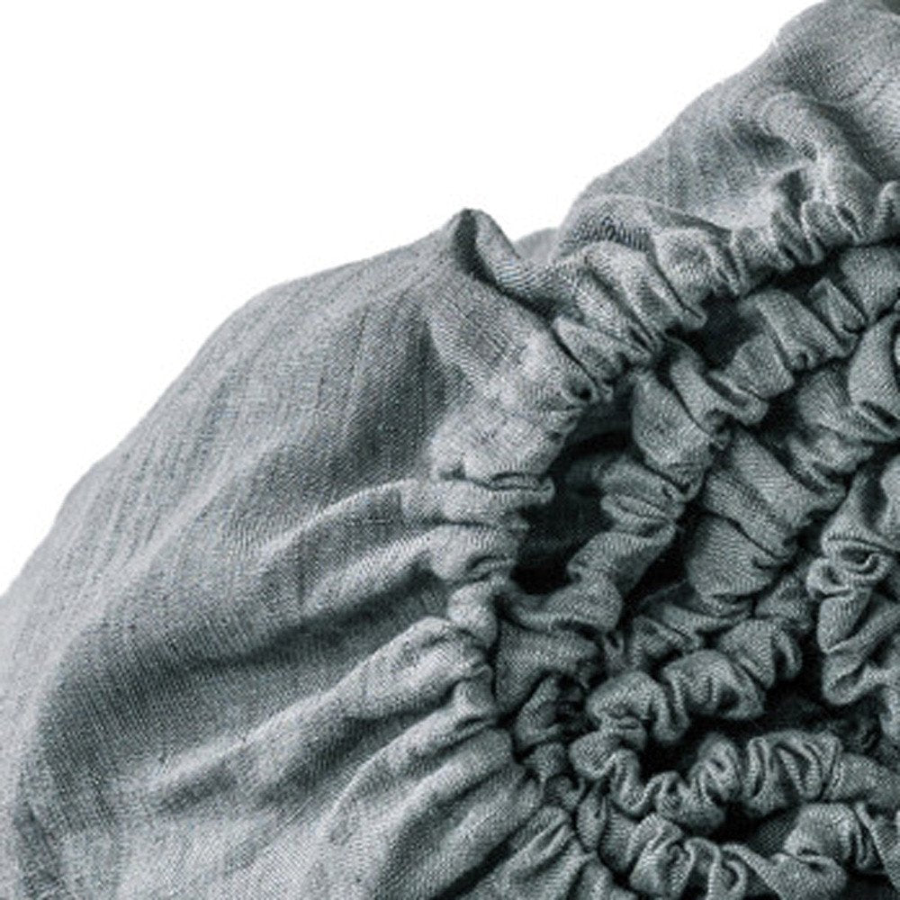 Light Gray Linen King Fitted sheet HomeRoots