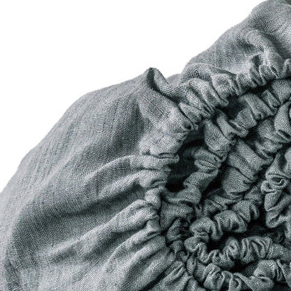 Light Gray Linen King Fitted sheet HomeRoots