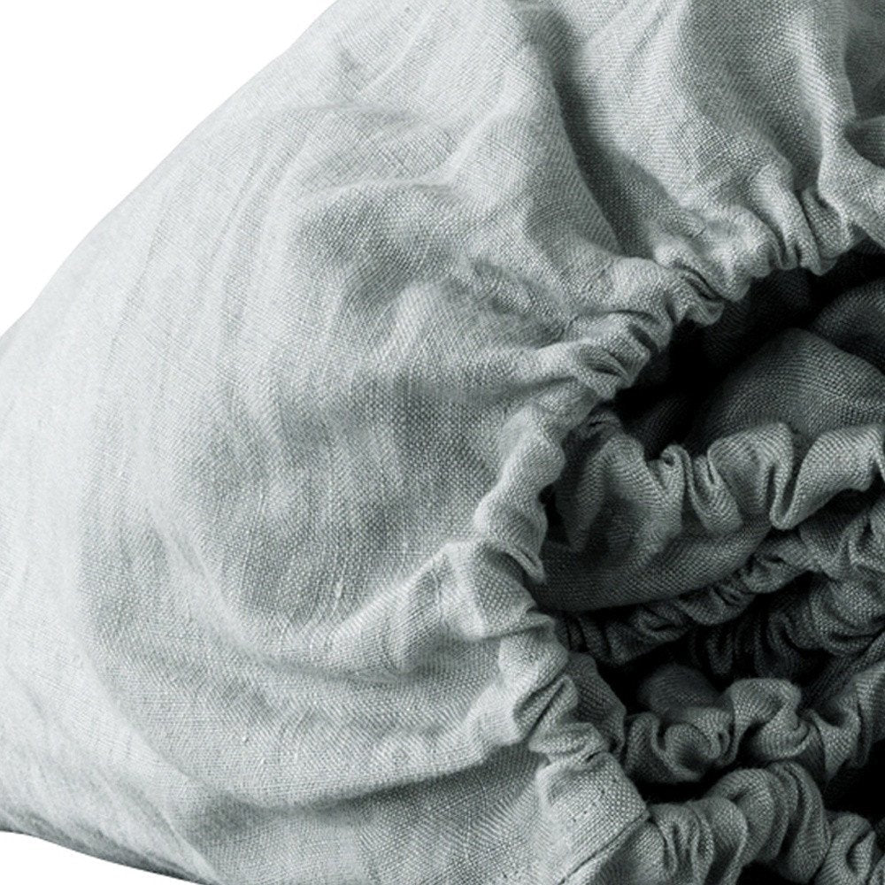 Blue Linen California King Fitted sheet HomeRoots