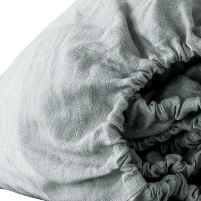 Blue Linen California King Fitted sheet HomeRoots