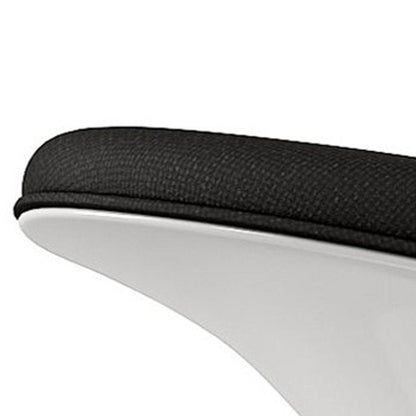 21" Black and White Wool And Fiberglass Contempo Footstool Ottoman HomeRoots