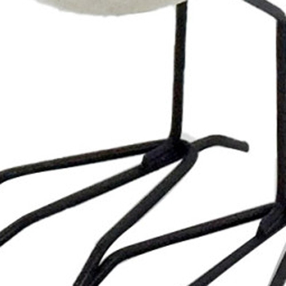 Set of Three Black and White Fabric Bird Statue Tabletop Sculpture HomeRoots