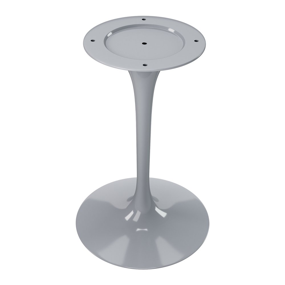 40" White And Gray Rounded Marble And Metal Pedestal Base Dining Table HomeRoots