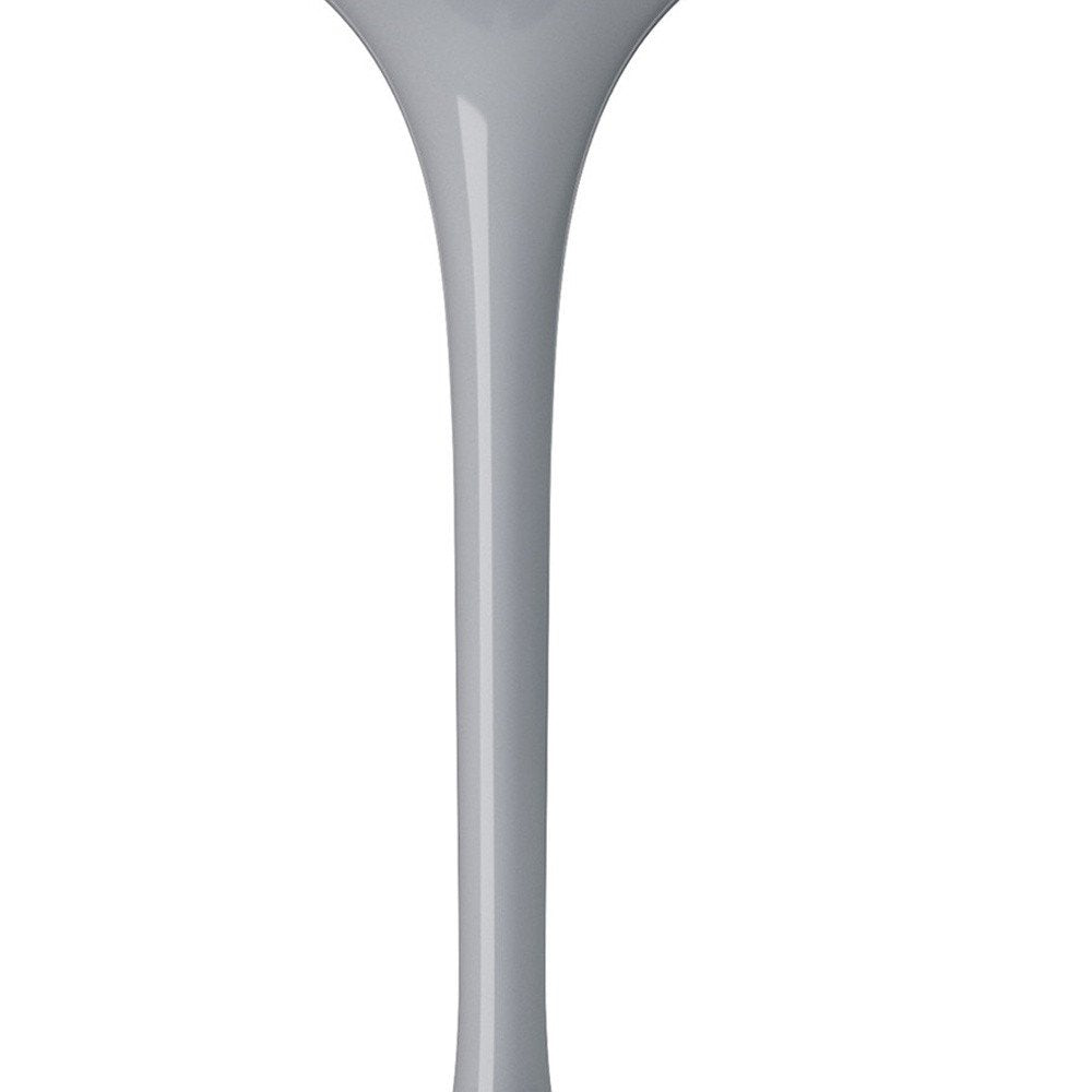 32" White And Gray Rounded Stone And Metal Pedestal Base Dining Table HomeRoots