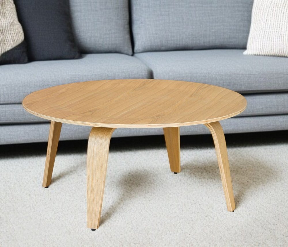 34" Natural Round Coffee Table HomeRoots