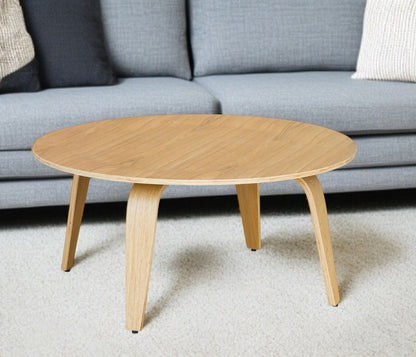 34" Natural Round Coffee Table HomeRoots