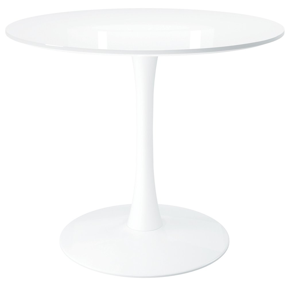 36" White Metal Dining Table HomeRoots