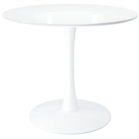 36" White Metal Dining Table HomeRoots