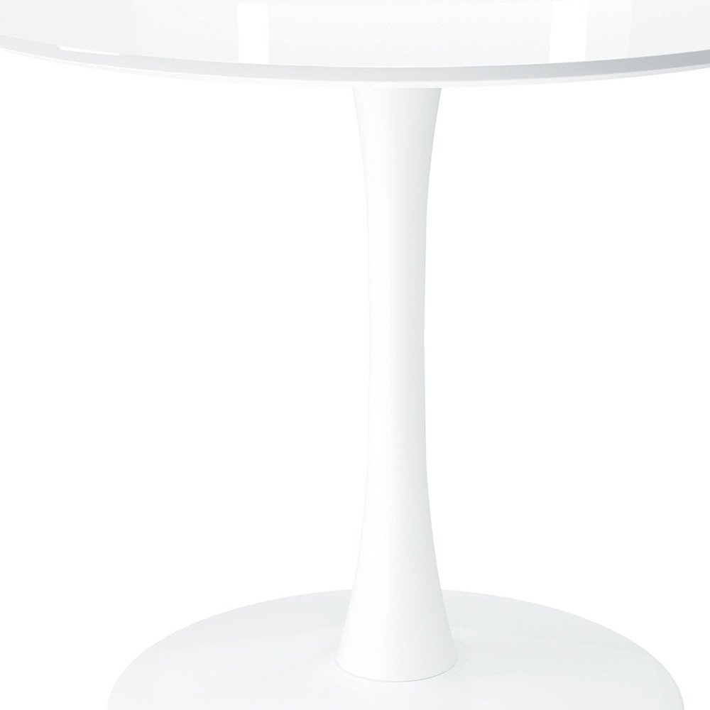 36" White Metal Dining Table HomeRoots