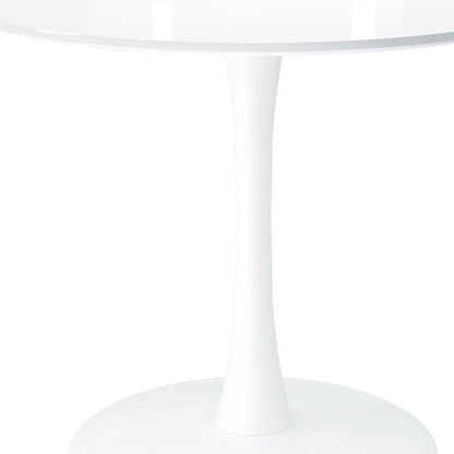 36" White Metal Dining Table HomeRoots