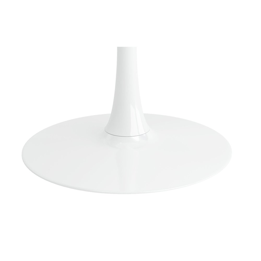 36" White Metal Dining Table HomeRoots
