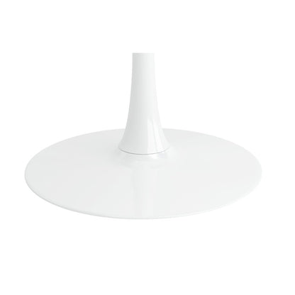 36" White Metal Dining Table HomeRoots