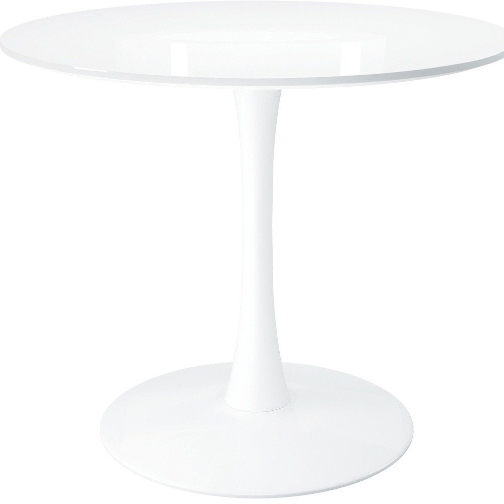 36" White Metal Dining Table HomeRoots