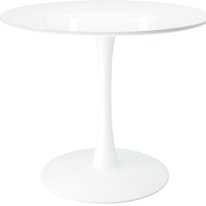36" White Metal Dining Table HomeRoots