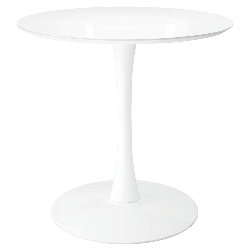 32" White Metal Dining Table HomeRoots