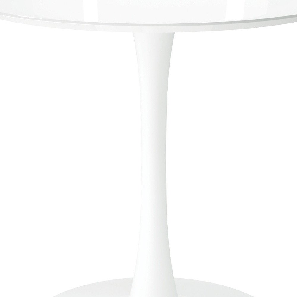 32" White Metal Dining Table HomeRoots
