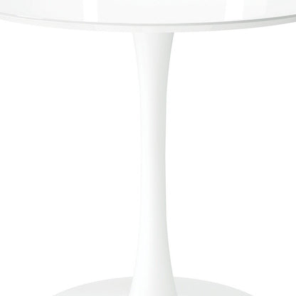 32" White Metal Dining Table HomeRoots