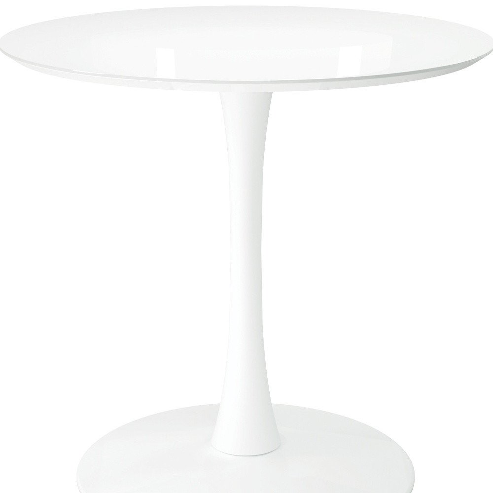 32" White Metal Dining Table HomeRoots