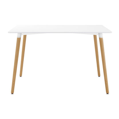 30" White And Natural Solid Wood Dining Table HomeRoots