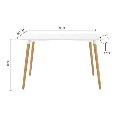 30" White And Natural Solid Wood Dining Table HomeRoots