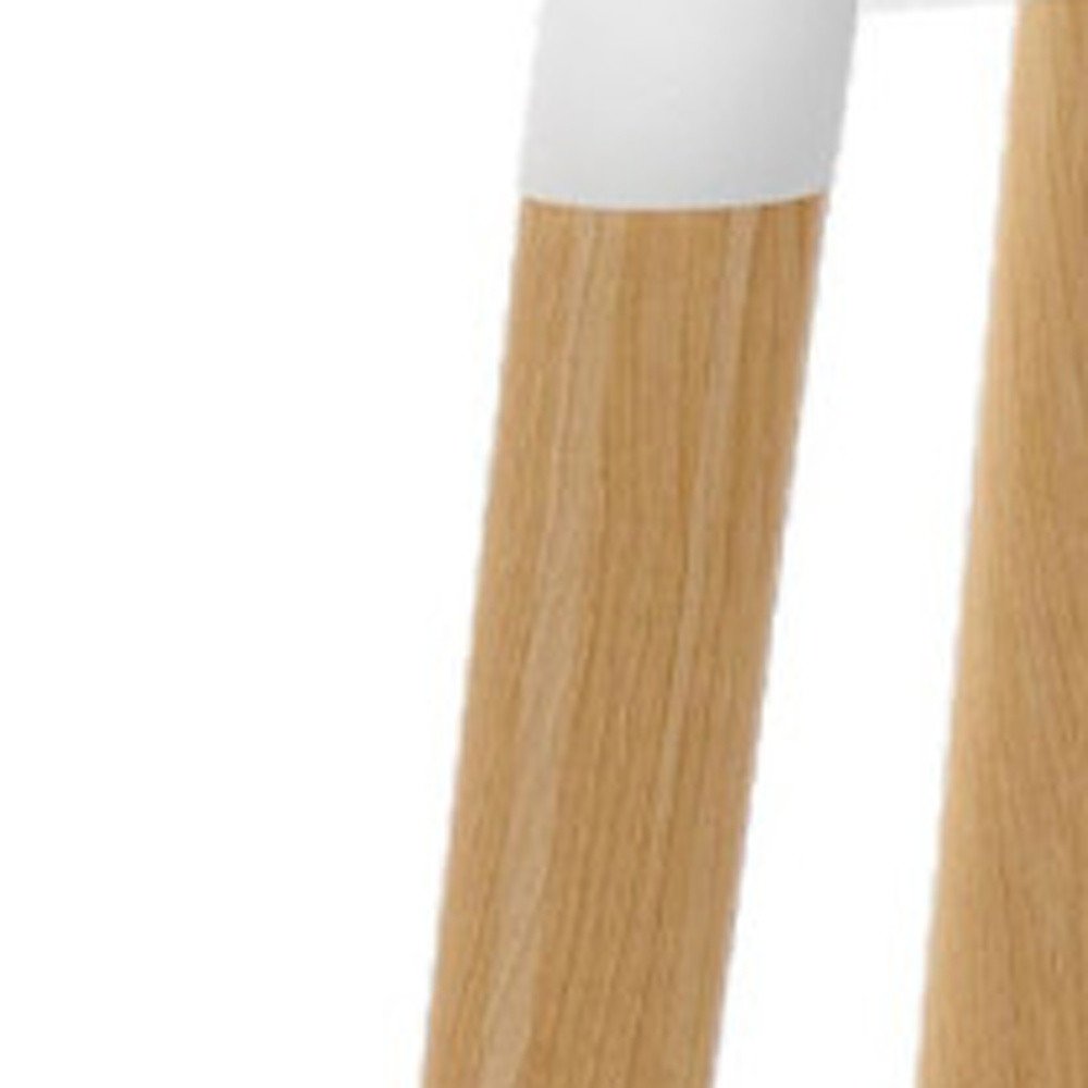 30" White And Natural Solid Wood Dining Table HomeRoots