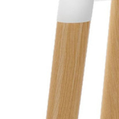 30" White And Natural Solid Wood Dining Table HomeRoots