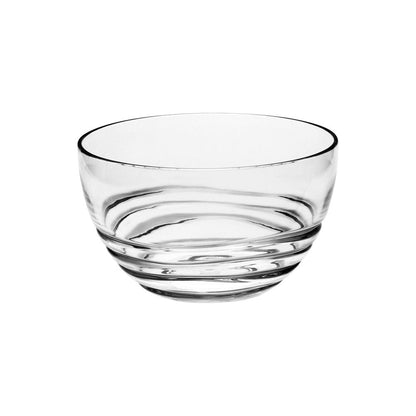 Clear Four Piece Round Swirl Acrylic Service For Four Bowl Set HomeRoots