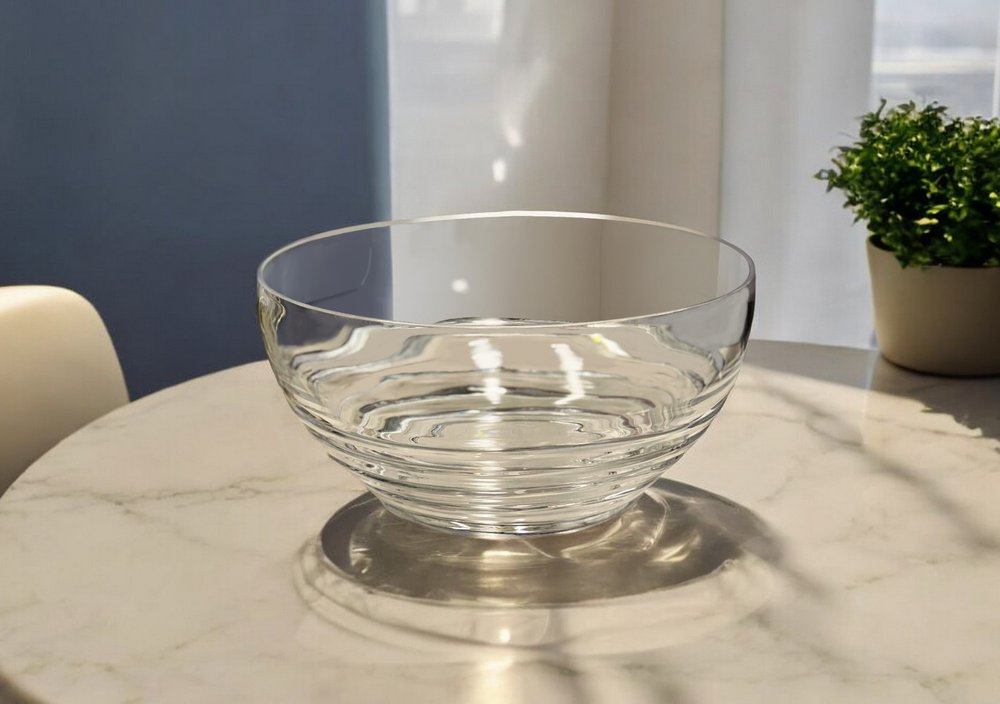 10" Clear Acrylic Round Salad Bowl HomeRoots