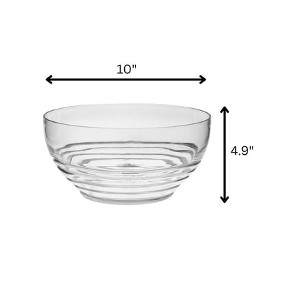 10" Clear Acrylic Round Salad Bowl HomeRoots