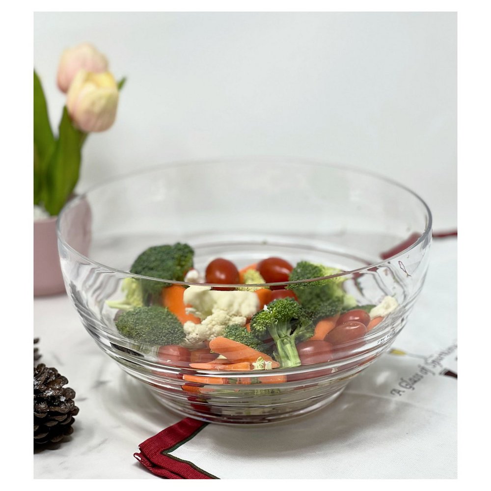 10" Clear Acrylic Round Salad Bowl HomeRoots