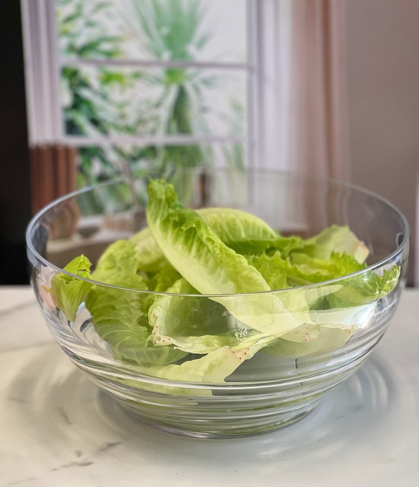 10" Clear Acrylic Round Salad Bowl HomeRoots