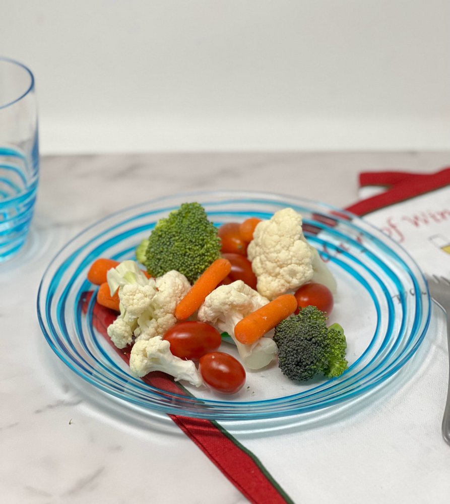 Blue Four Piece Round Swirl Acrylic Service For Four Salad Plate Set HomeRoots