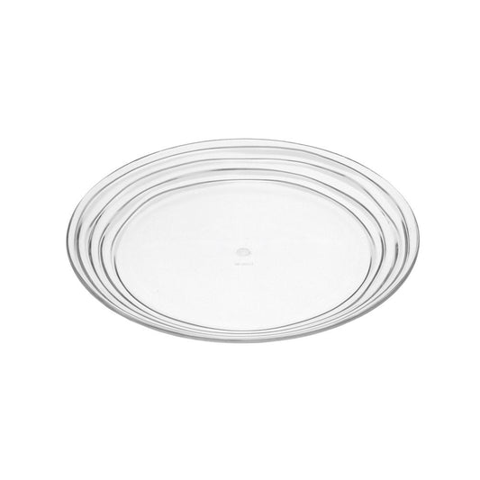 Clear Four Piece Round Swirl Acrylic Service For Four Salad Plate Set HomeRoots