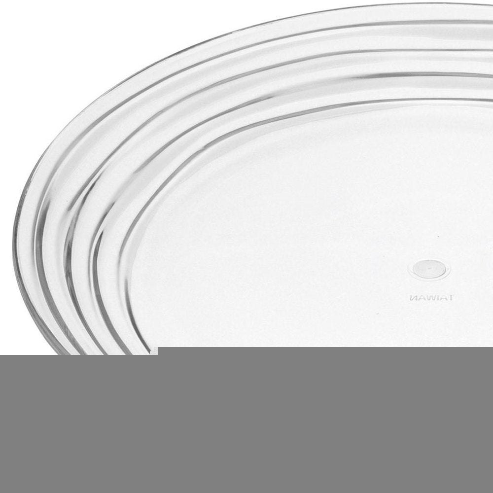 Clear Four Piece Round Swirl Acrylic Service For Four Salad Plate Set HomeRoots
