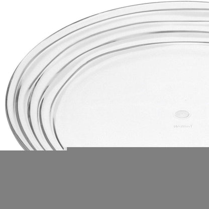 Clear Four Piece Round Swirl Acrylic Service For Four Salad Plate Set HomeRoots