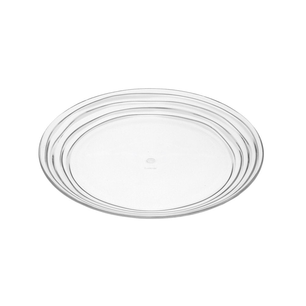Clear Four Piece Round Swirl Acrylic Service For Four Salad Plate Set HomeRoots