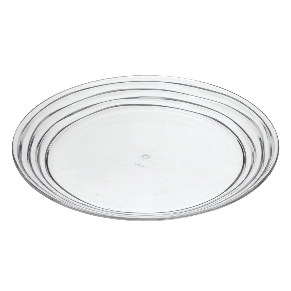 Clear Four Piece Round Swirl Acrylic Service For Four Dinner Plate Set HomeRoots