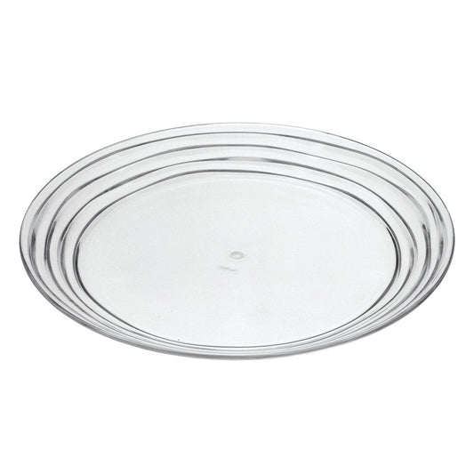 Clear Four Piece Round Swirl Acrylic Service For Four Dinner Plate Set HomeRoots