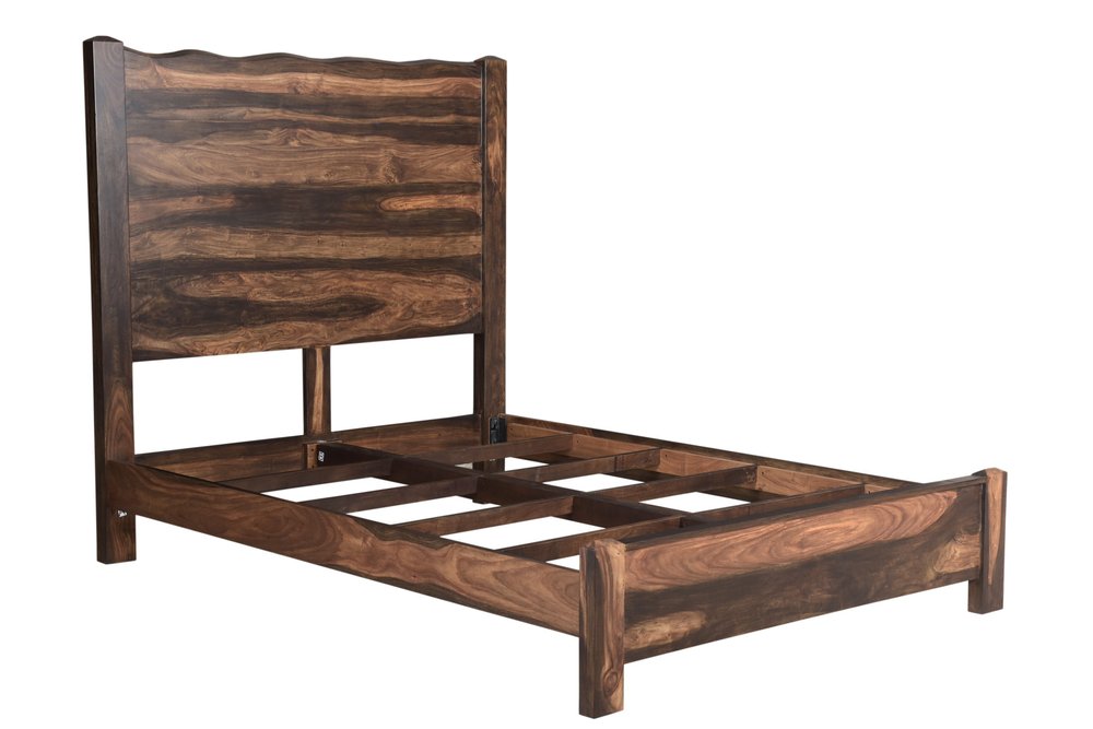 Walnut Live Edge Solid Wood Queen Bed Frame — view 2