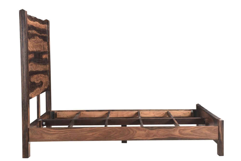 Walnut Live Edge Solid Wood Queen Bed Frame — view 3
