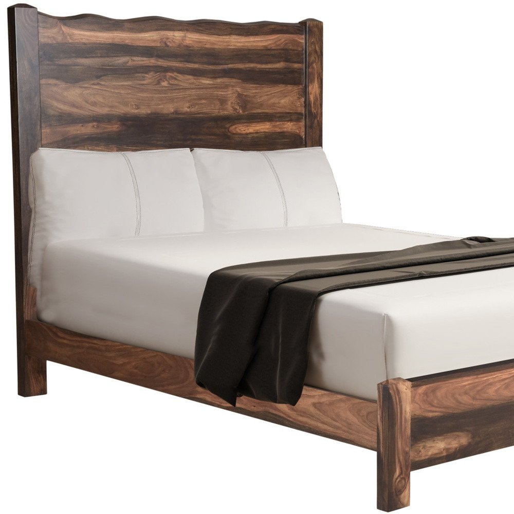 Walnut Live Edge Solid Wood Queen Bed Frame — view 9
