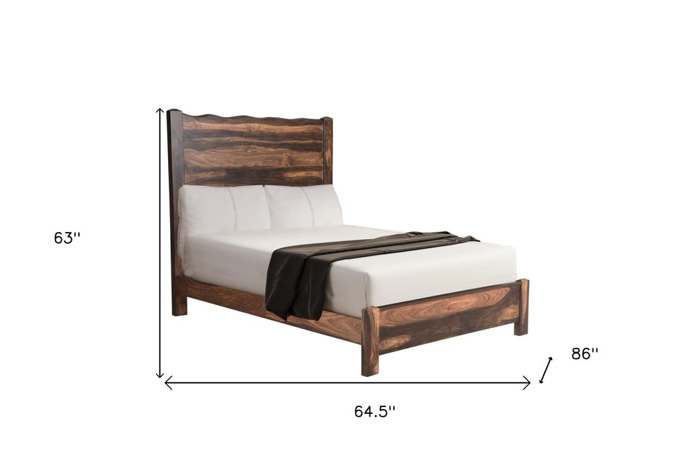 Walnut Live Edge Solid Wood Queen Bed Frame — view 10