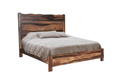 Walnut Live Edge Solid Wood King Bed Frame HomeRoots